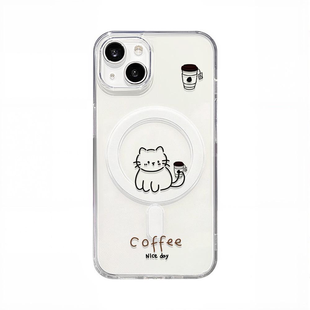 Cute Kitten Magnetic Case for iPhone 17 ProMax - Large Hole Design for iPhone 16/15