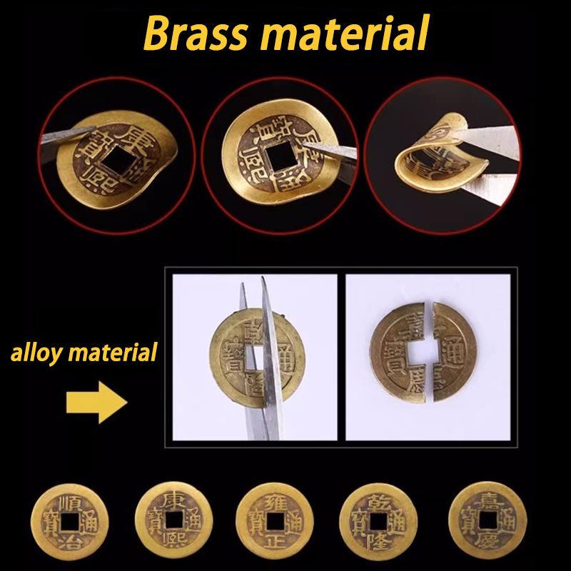 1PCS Handmade Brass Chinese Knot Five Emperor Coin Gourd A Household Door Hanging Car Accessories Gift