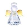 Heart Angel Statue Ornament Faceted Finish Angel Paperweight Crystal Angel Figurine  Tabletop Decor