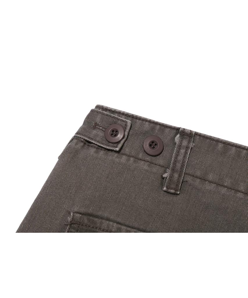 BASEMOMENT Washed Fatigue Work Pants Ash Brown