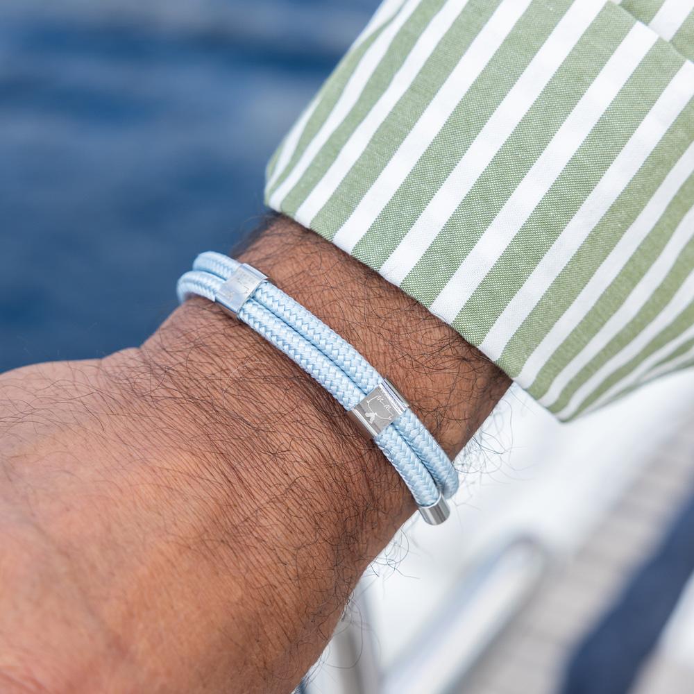 Pig&Hen Double Little Louise Bracelet - Arctic Blue X Silver