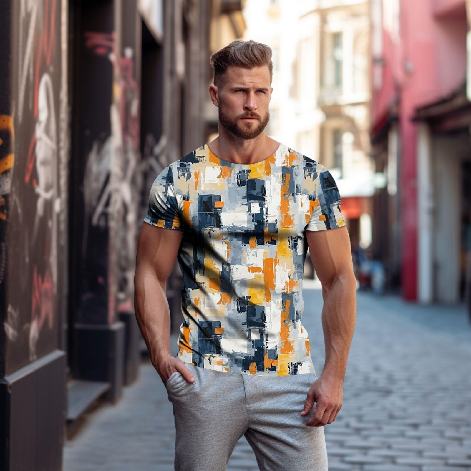 

Мужская и женская весенне-летняя повседневная футболка с короткими рукавами и круглым вырезом, пуловер с 3D-печатью XXXL белый