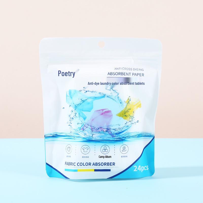 Chusteczki pochłaniające kolor do prania, Ochrona przed farbowaniem, Bezproblemowe pranie mieszane, Ochrona koloru, 50 sztuk