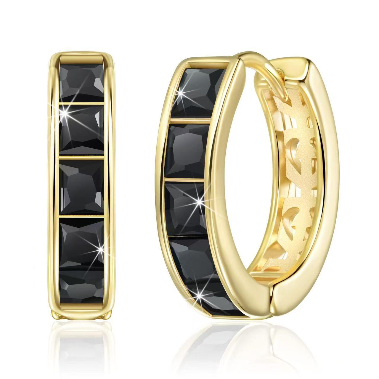 

Minimalist Zircon Hoop Earrings - Luxury Style with a Pop of Color