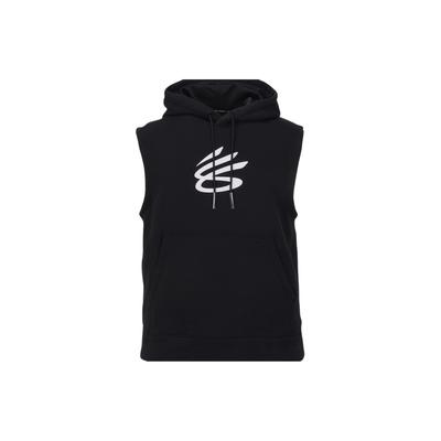 Ss24 Curry Fleece Hooded Logo Print Breathable Loose Basketball Vest Men Vests Black 1374301-003