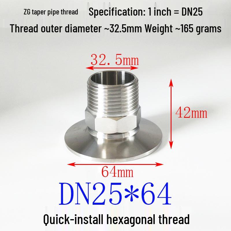 Hongshun Heavy-Duty Hex Quick Connect Stainless Steel Threaded Nipple with Chuck and Wrench Flats