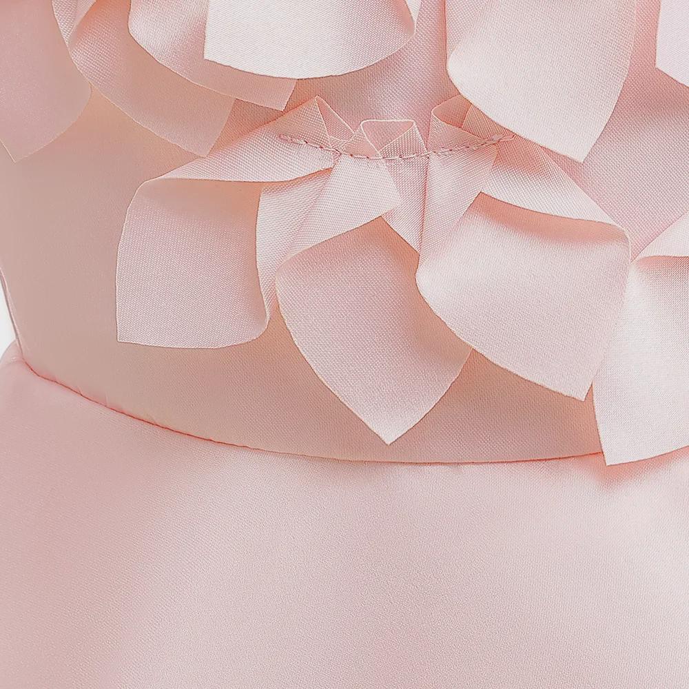 Kwiatowa tiulowa sukienka księżniczki na jedno ramię dla dziewczynek