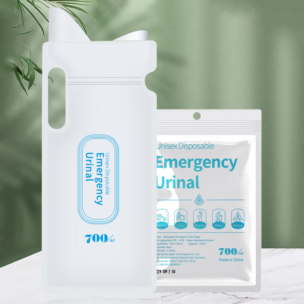 4pcs Portable Car Toilet Urine Bag 700ml Disposable Travel Pee Bags Leak-proof for Men Women Kids for Travel Traffic Jam Camping