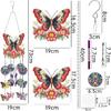 Generic DIY Dotted Diamond Art Painting Wind Chime Kit, Three-Dimensional Sun Catchers Diamonds Dot Paintings Hanging Ornaments, for Spring Garden