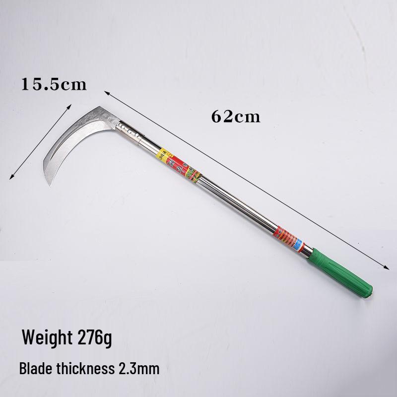 Sense mit extra langem Stiel für Gras, Mais, Weizen und Camping