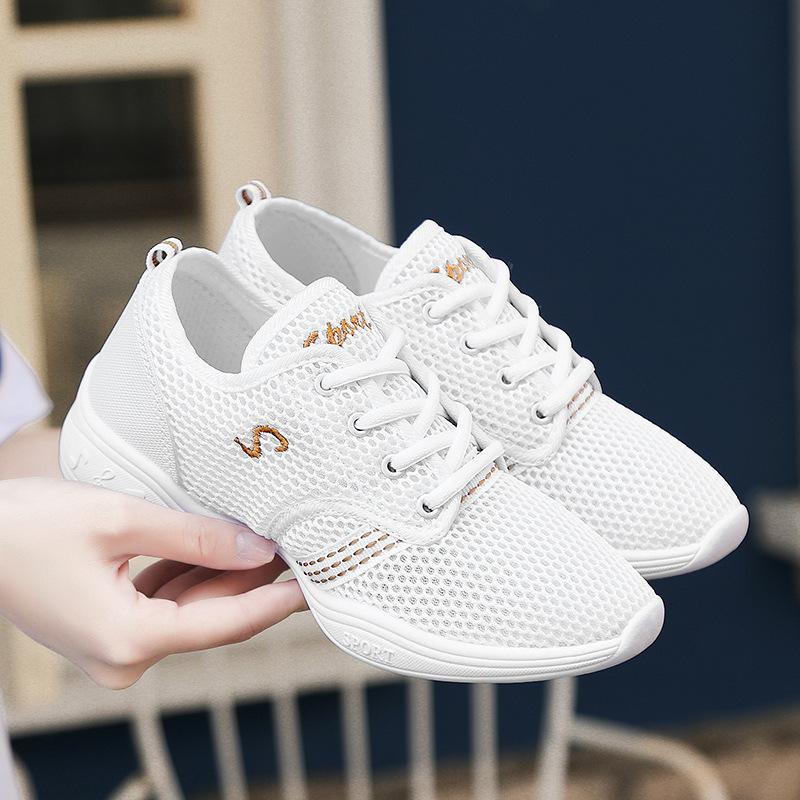 Fashion Women's Dance Shoes Soft Outsole Woman Jazz Hip Hop Sports Sneakers Ladies Mesh Breathable Girl's Modern Jazz Dancing Shoes