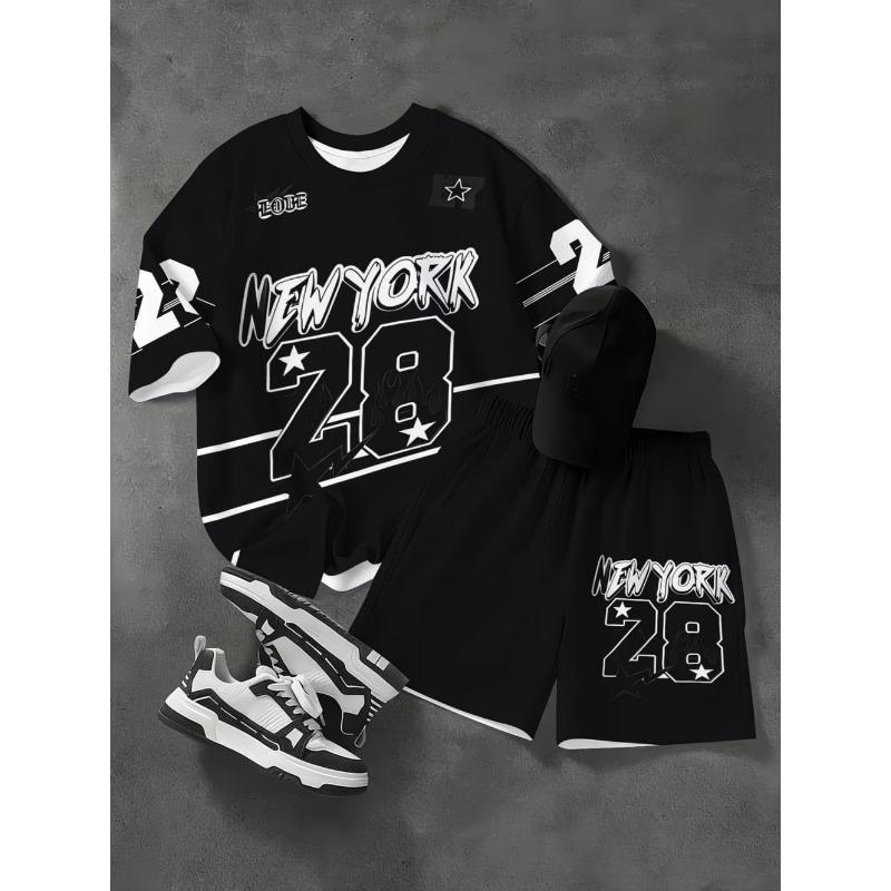 Boy Short Sleeve Loose Fit Shorts and T-Shirt