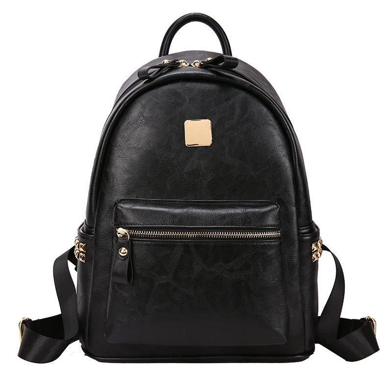 

New Fashion Retro Backpack Ladies Backpack Women s Leisure Travel Large Capacity Bag чёрный