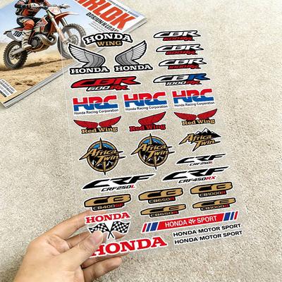 AAAJO1 FOR MUGEN TYPE R VTEC Reflective Motorcycle Stickers, 3M Safety Warning At Night In the Dark Scooter Helmets