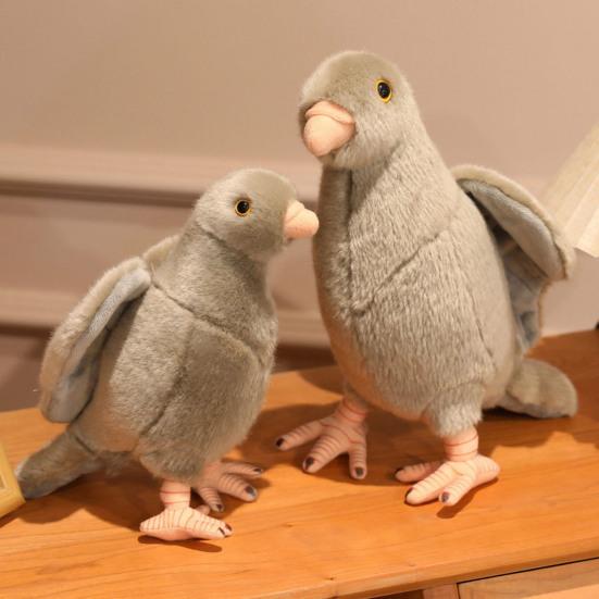 22/30CM Simulation Pigeon Plush Toy Kids Stuffed Pigeon Doll Toddlers Boys Girls Soft Bird Plushie Educational Animal Toy Decoration