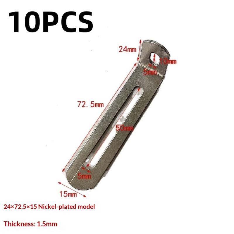 10Pcs Hardware Black Silver L-shaped Adjustable Angle Brackets Suitable For Furniture Anti Tilt Bookshelves