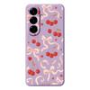 For Samsung Galaxy A56 5G Case Big Bow Cherry Pattern Printing Straight Edge TPU Phone Back Cover