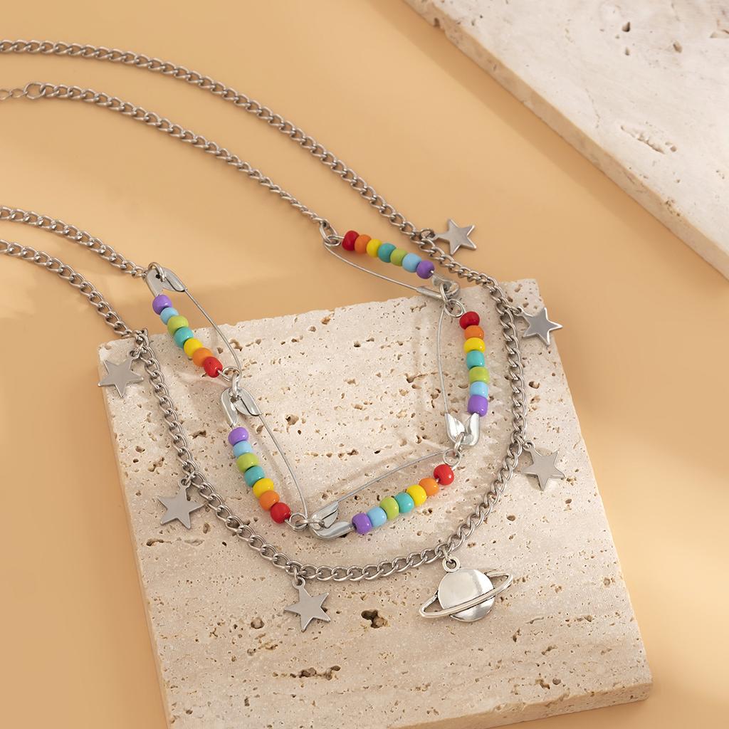 Star Party Women's Pendant Necklace Fashion Female Choker Necklaces Jewelry Simple Ladies Pentagon-Star Jewelry Gifts