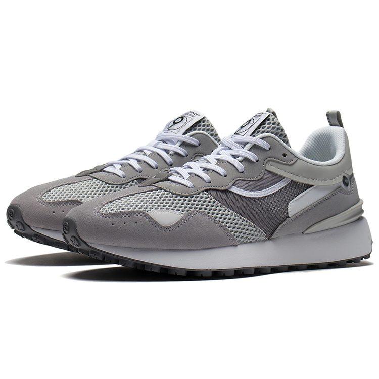 Li Ning Fangyuan Classic Rutschfest Abriebfest Niedrig geschnitten Sportliche Freizeitschuhe Herren Grau AGCS017-2