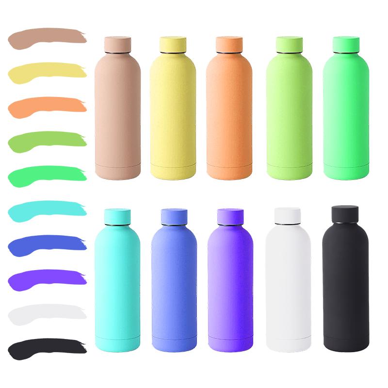 Custom Logo Double Wall Vacuum Insulated Small Mouth 350ML 500ml 750ML Small Mouth Stainless Steel Sports Water Bottle