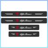 For Alfa Romeo 147 159 Giulietta Giulia Mito Spider Alpha Nheadrest 4Pcs Carbon Fiber Car Door Sill Protection Sticker Anti-scratch Refit