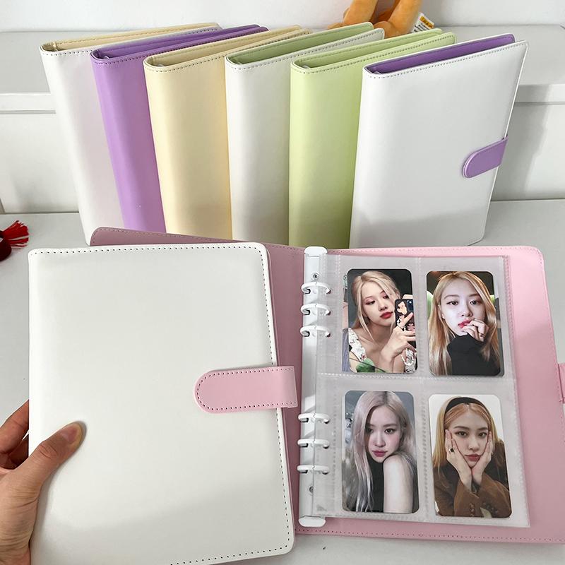 Pu Leather Photocards Holder Photo Album Cards Collect Book Idol Kpop Photo Card Storage Binder Cover Binding Machine Notebook