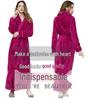 Women's and Men's Thick Flannel Morning Robe for Autumn/Winter Home Wear