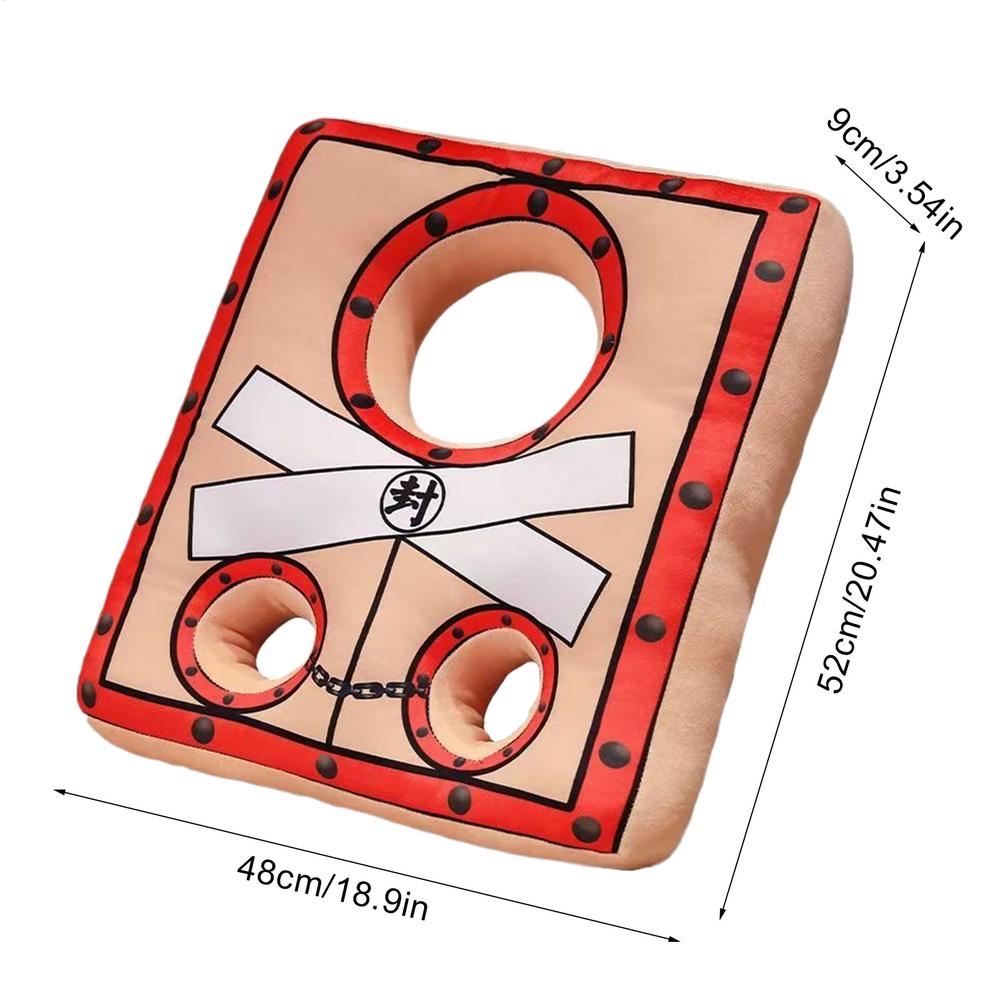 

18.9 x 20.4 дюйма Мультяшная Забавная Подушка-Наручники Плюшевая Игрушка Креативный Головной Убор Мягкая Подушка Декоративные Подушки для Дома красный