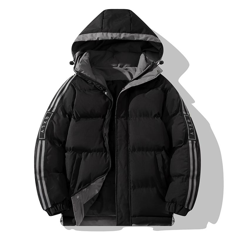 New Torn Fabric Cotton Coat for Men Thickened Warm and Cold Waterproof Jacket for Men Tops for Men Winter Clothes for Men Hooded Cotton Coat