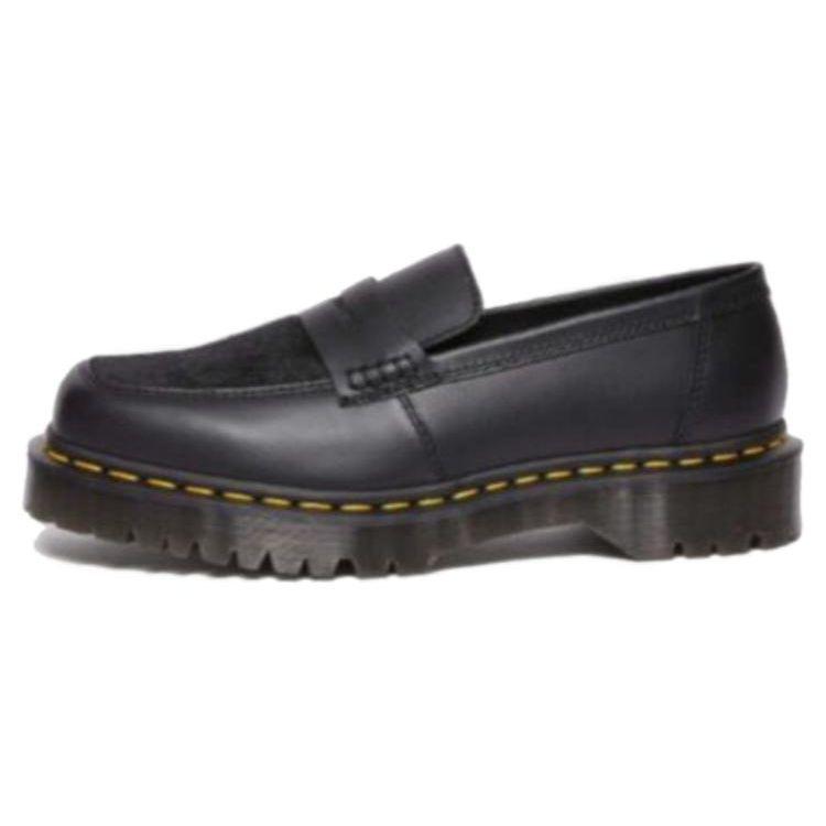Dr. Martens Pny Other Thick Sole Round Toe Casual Shoes Women Shoes Black Yellow 31303001