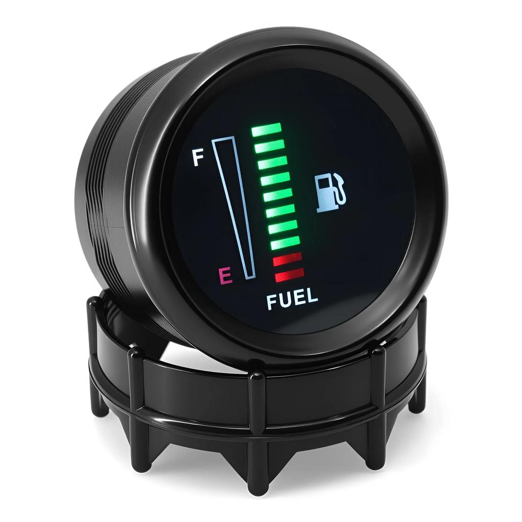 52mm Car Digital Fuel Level Meter Gauge 240-33ohm Fuel Tank Level Indicator LED Display Oil Level Gauge For 12V Car Vehicle