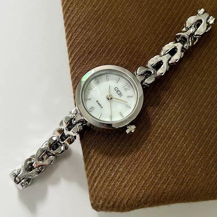 GEDI New Small Dial Bracelet Watch Fashionable Simple Stainless Steel Women's Quartz Watch Girl Watch Gift