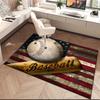 1pc American Flag, Baseball, and Guitar Carpet Rug for Living Room Bedroom Home Sofa Decoration,Kids Play Non-slip Floor Mat