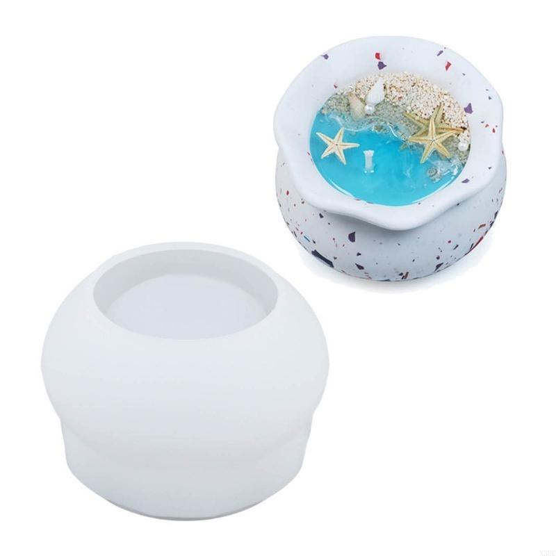 Fish Silicone Mold Crystal Epoxy Resin Casting Flowerpot Candlestick Mould X3UC