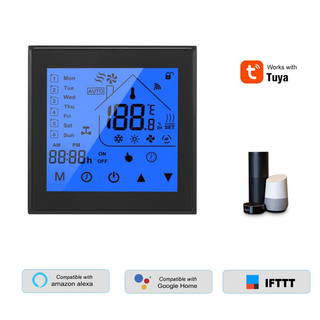 WiFi Smart Thermostat Temperature Controller LCD Display Week Programmable for Water Heating Tuya