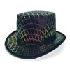 Flat Top Top Hat Men'S High-End Sequined Jazz Hat Women'S Party Performance Hat Men'S Spring Sun Hat