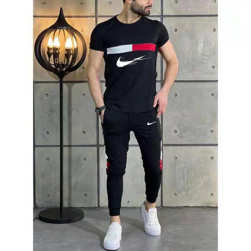 2022 Verano Hombre Nueva Moda Traje Deportivo Camiseta Manga Corta +  Pantalones Largos Traje Jogging Deportes Leisure Suit comprar a buen precio  — entrega gratuita, reseñas reales con fotos — Joom