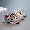 2025 Spring and Autumn New Mesh Breathable Baby Girl Dad Shoes Fashionable Versatile Boys Running Shoes Soft Sole Non-slip