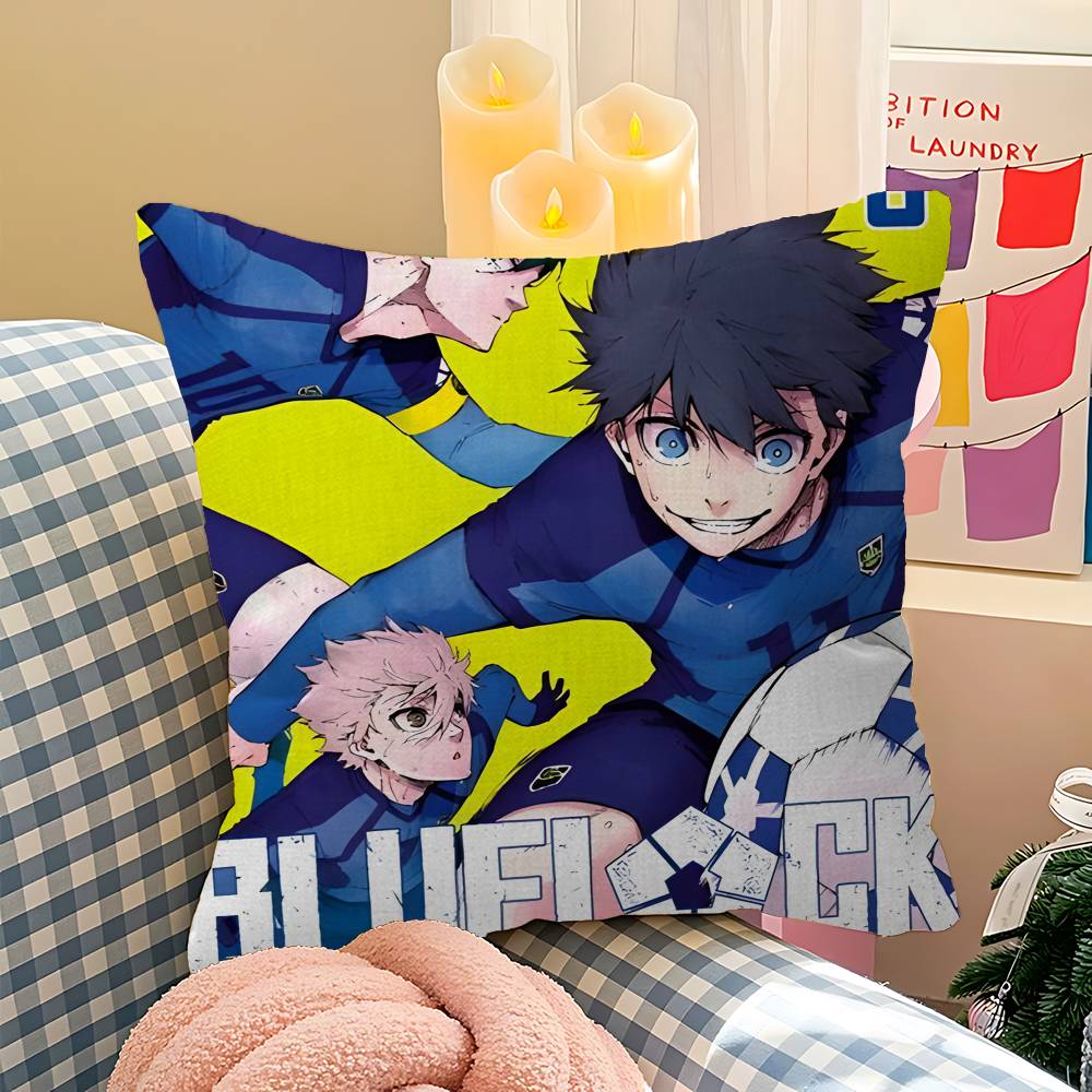 Japan Anime Blue Lock Personalized Pillow Cover Kids Bedroom Wild Party Decor Pillowcase Kid Birthday Shower Gift