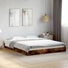 VidaXL Bed Frames Smoked Oak 160x200 Cm Engineered Wood, Bedroom Furniture, Bed Base, Pallet Bed, Bed, Bed 842011