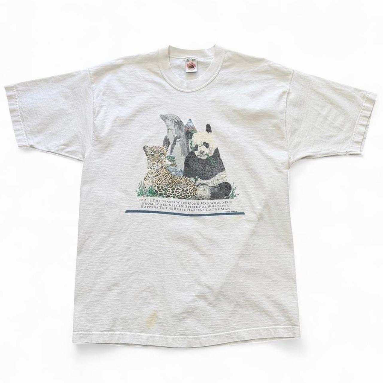 Vintage 90s Animals Nature Wilderness Wildlife Seattle Quote T-shirt XL 23x32” XXXL
