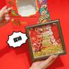 999 Pure Gold Horse & Lion Photo Frame Ornament - Peace, Joy, Wealth Tabletop Display Gift