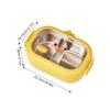 Cutie de prânz termoizolată din oțel inoxidabil Rață Galbenă Mică Cutie de prânz portabilă pentru studenți Cutie de prânz portabilă cu compartiment pentru bol de supă Cutie de prânz