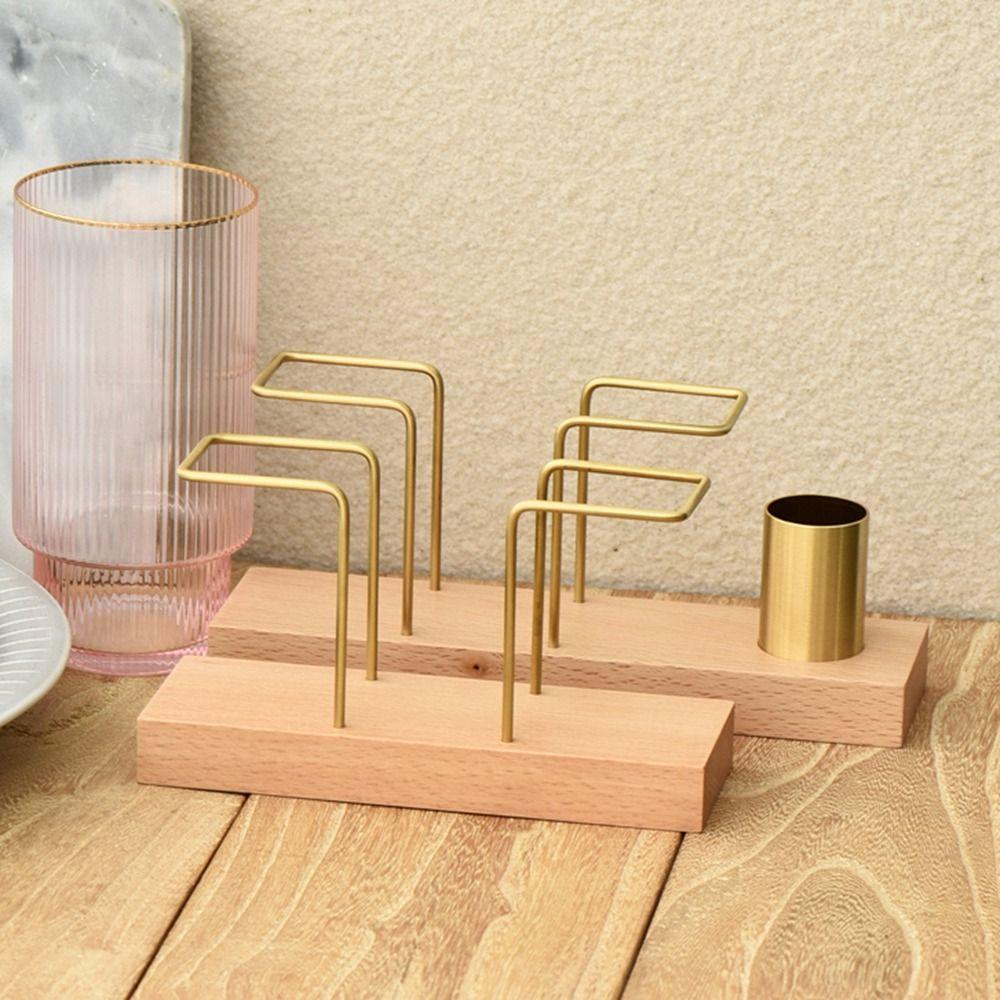 Wooden Napkin Holder Gold Tissue Dispenser Kitchen Accessories Tissue Box  Restaurant