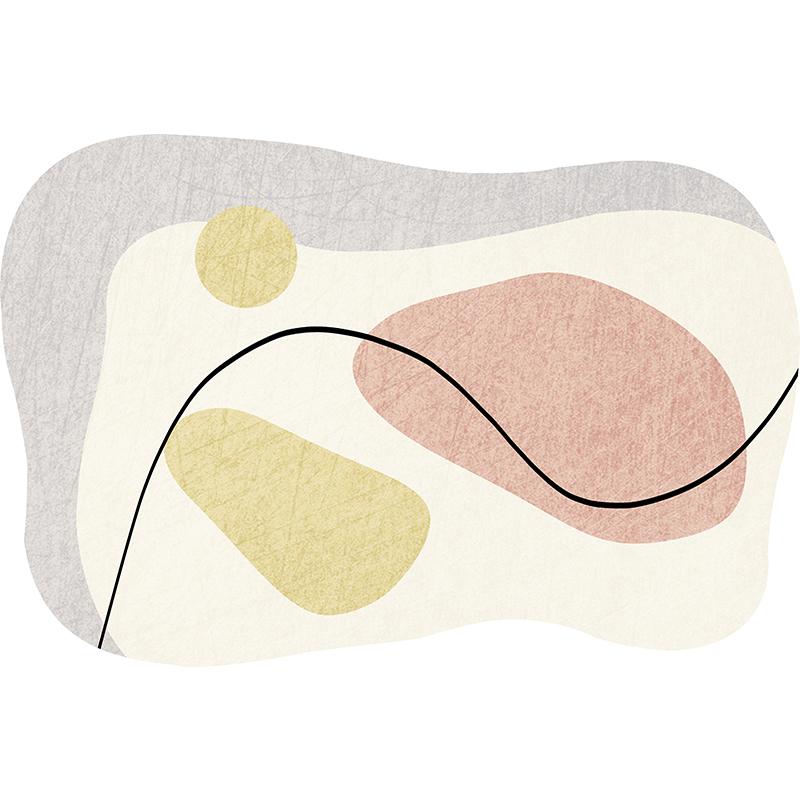 Shaped Irregular Plush Carpet Large Area Bedroom Decor Bedside Rug Nordic Style Carpets for Living Room Thick Washable Floor Mat