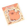 Creative Capybara Cartoon Sticky Note Pad - Reusable Memo Stickers for Students
