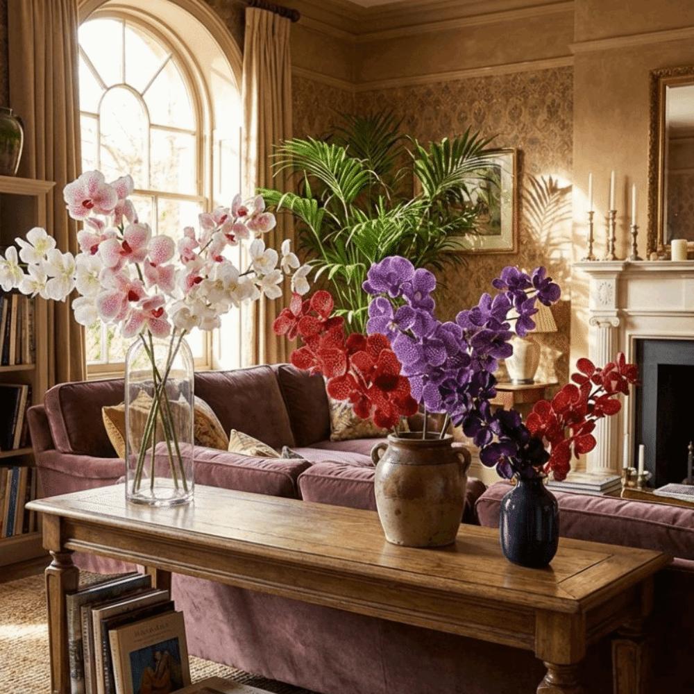 Moisturizing Phalaenopsis Branch 80 CM Simulation Flower Artificial Vanda Orchid  Party Favors