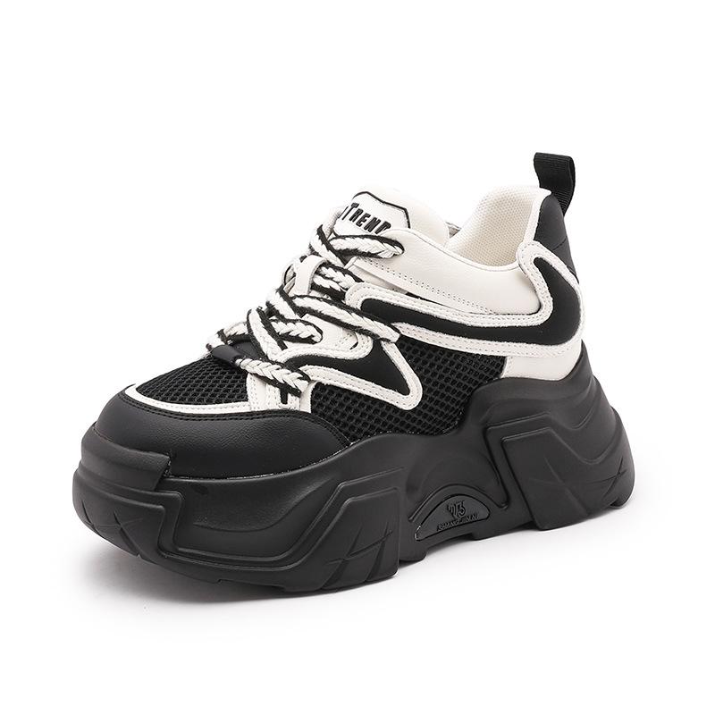 Daddy shoes women s versatile women s spring new breathable casual sports shoes muffin thick sole height-increasing women s shoes 33