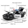 Scale 1:32 Challenger SRT Hellcat Model Car Toy Pull Back Sound Light Alloy Diecast Police Cars Models Kids Collection Gifts