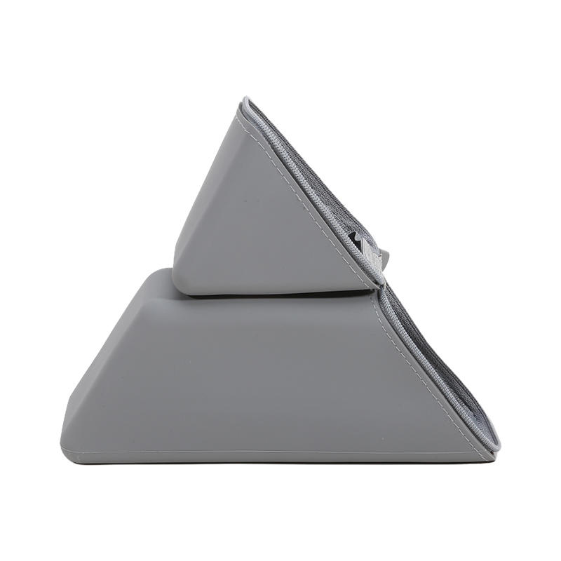 Portable Soft Silicone Pencil Case With High Aesthetic Large Capacity Vertical Silicone Pencil Case With Zipper Pocket Suitable For Desktop Use